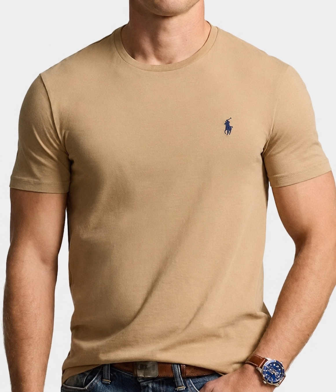 Μπλουζάκι λαιμοκοψη Polo Ralph Lauren - Μπεζ