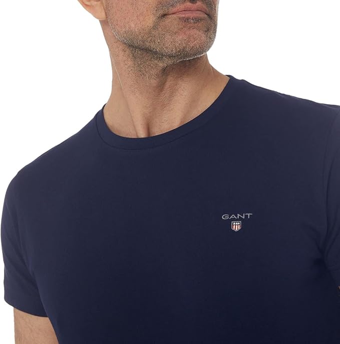 Μπλουζάκι λαιμοκοψη Gant - Σκούρο Μπλε