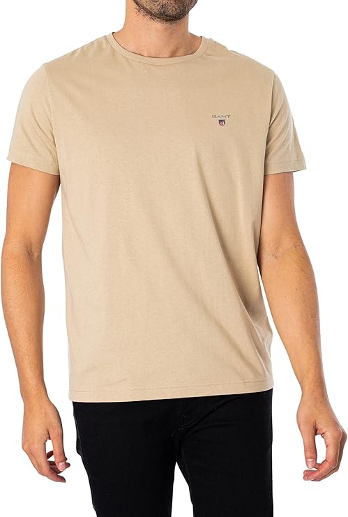 Μπλουζάκι λαιμοκοψη Gant - Μπεζ