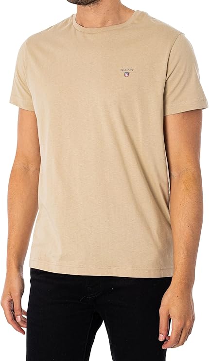 Μπλουζάκι λαιμοκοψη Gant - Μπεζ