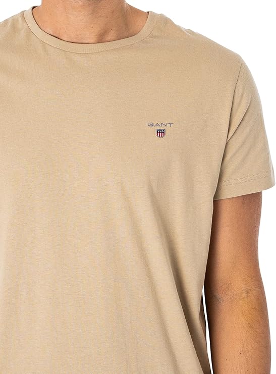 Μπλουζάκι λαιμοκοψη Gant - Μπεζ