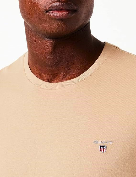 Μπλουζάκι λαιμοκοψη Gant - Μπεζ
