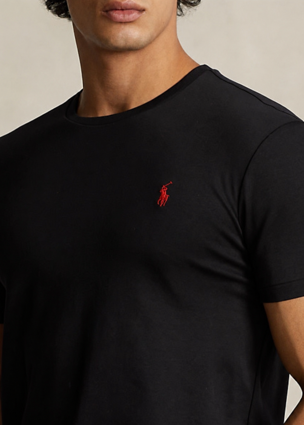 Μπλουζάκι λαιμοκοψη Polo Ralph Lauren - Μαύρο