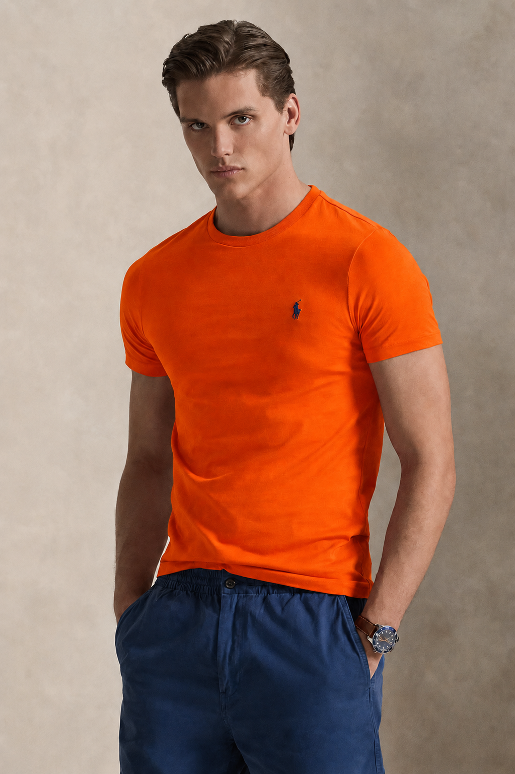 Μπλουζάκι λαιμοκοψη Polo Ralph Lauren - Κοραλί