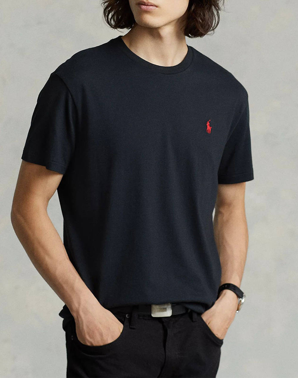 Μπλουζάκι λαιμοκοψη Polo Ralph Lauren - Μαύρο