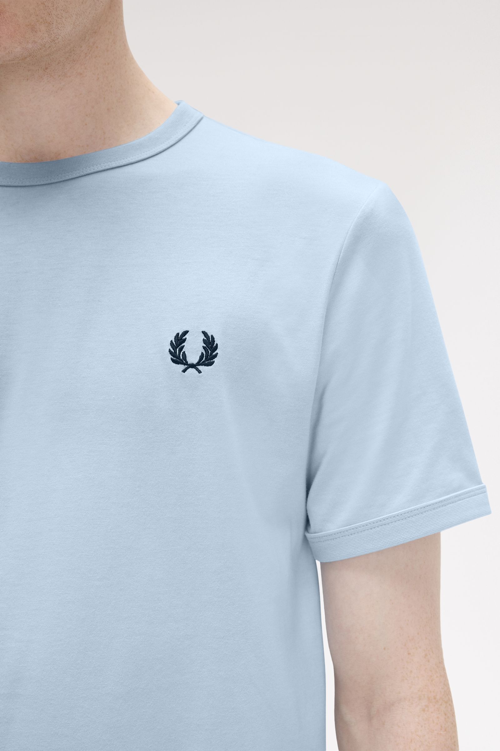 Μπλουζάκι λαιμοκοψη Fred Perry - Γαλάζιο