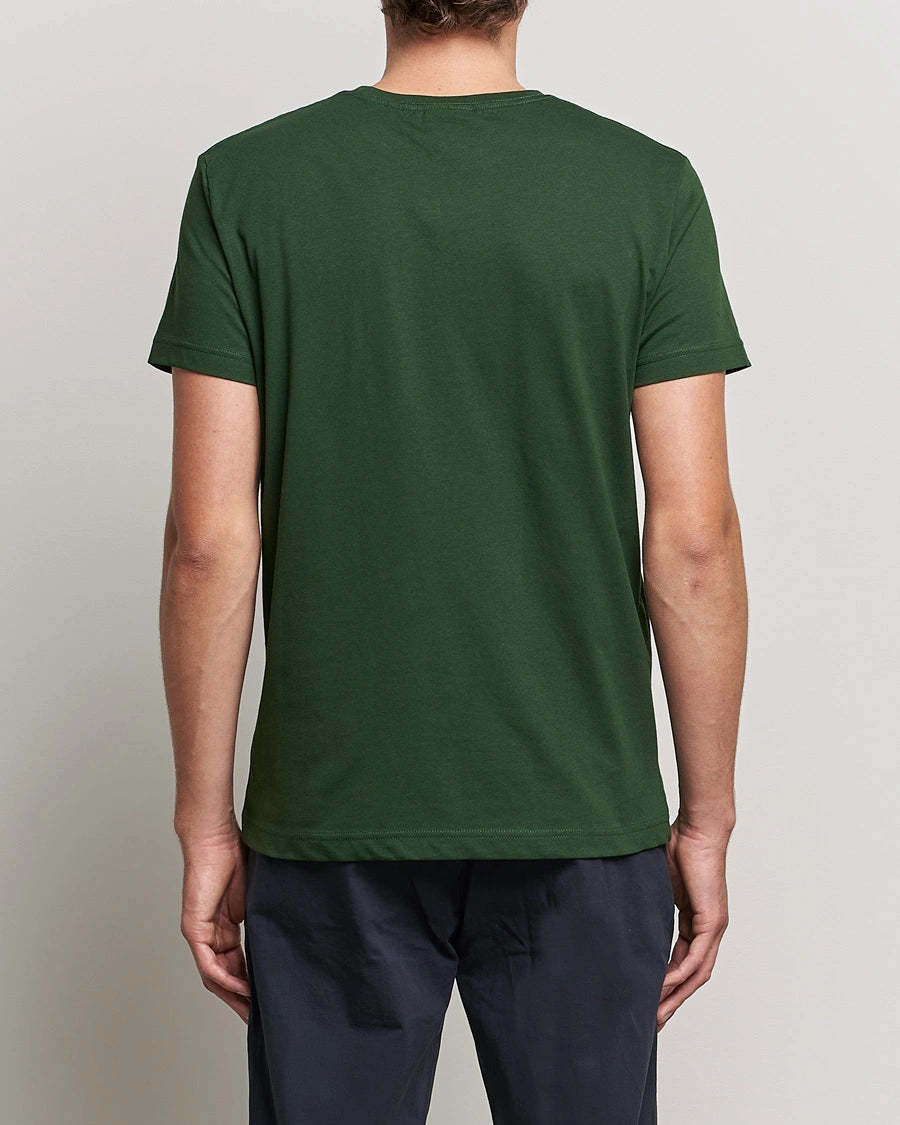 Μπλουζάκι λαιμοκοψη Gant - Σκούρο Πράσινο