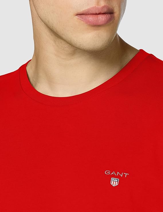 Μπλουζάκι λαιμοκοψη Gant - Κόκκινο