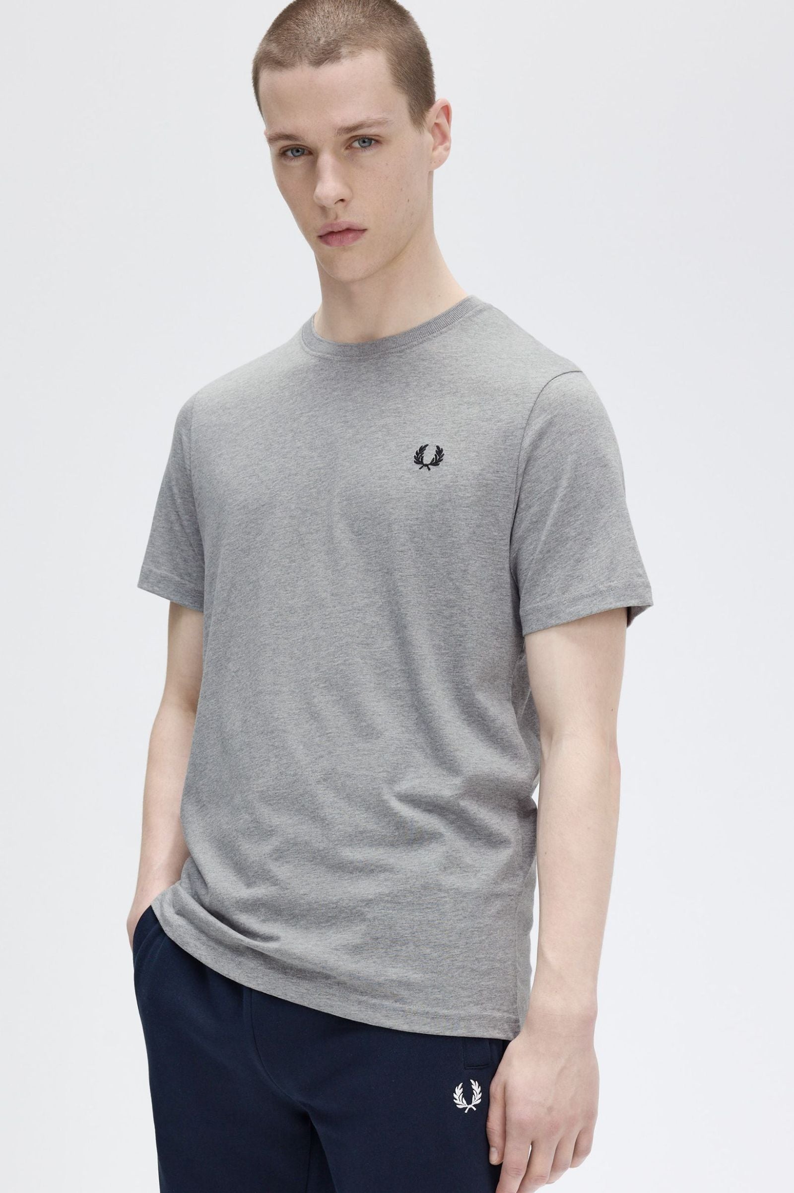 Μπλουζάκι λαιμοκοψη Fred Perry - Γκρι