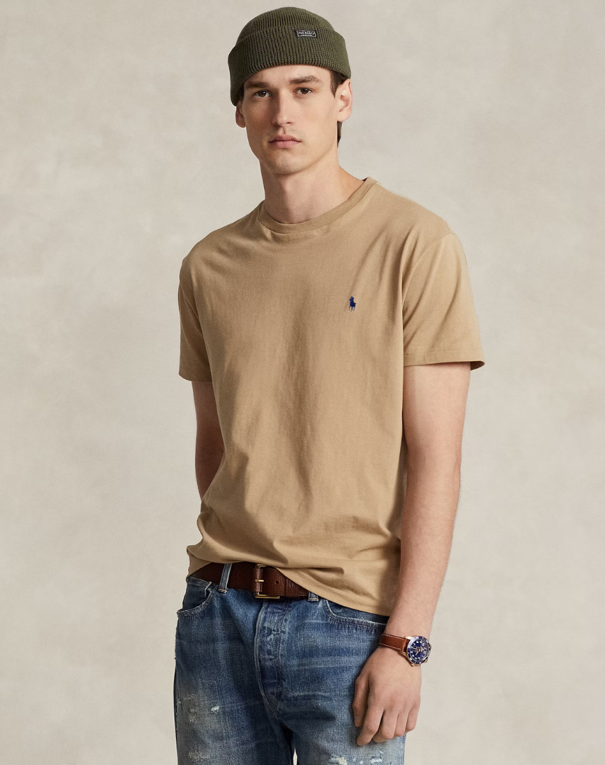 Μπλουζάκι λαιμοκοψη Polo Ralph Lauren - Μπεζ