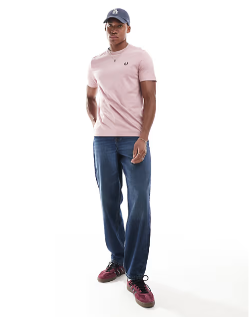 Μπλουζάκι λαιμοκοψη Fred Perry - Ροζ