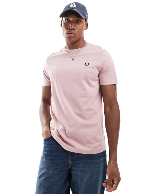 Μπλουζάκι λαιμοκοψη Fred Perry - Ροζ