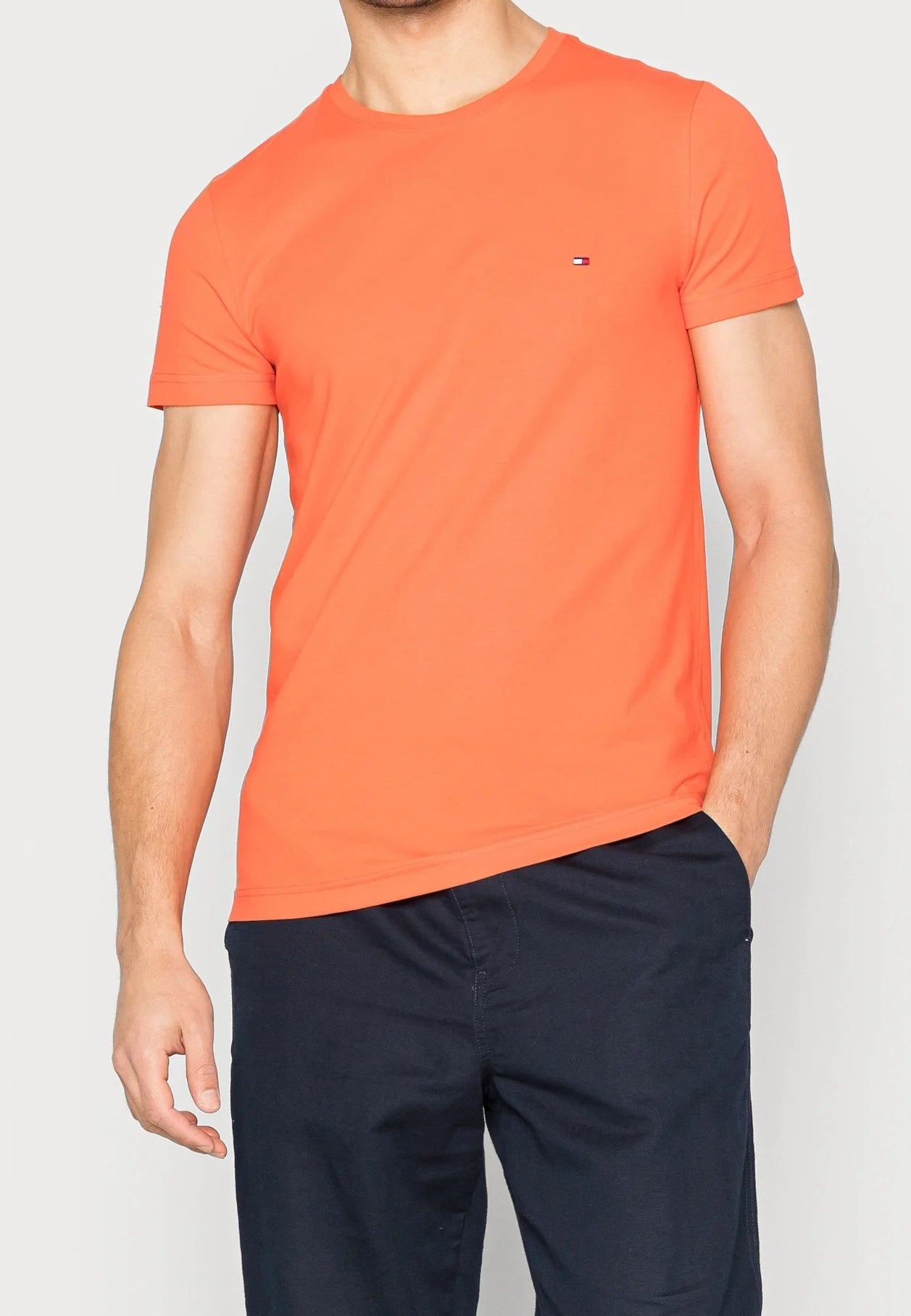 Μπλουζάκι λαιμοκοψη Tommy Hilfiger - Κοραλί