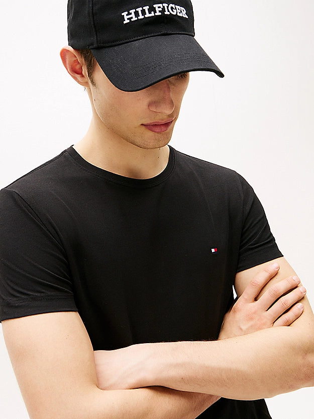 Μπλουζάκι λαιμοκοψη Tommy Hilfiger - Μαύρο