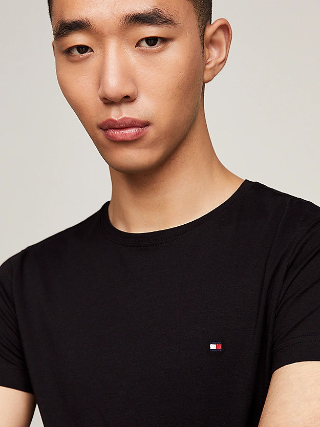 Μπλουζάκι λαιμοκοψη Tommy Hilfiger - Μαύρο